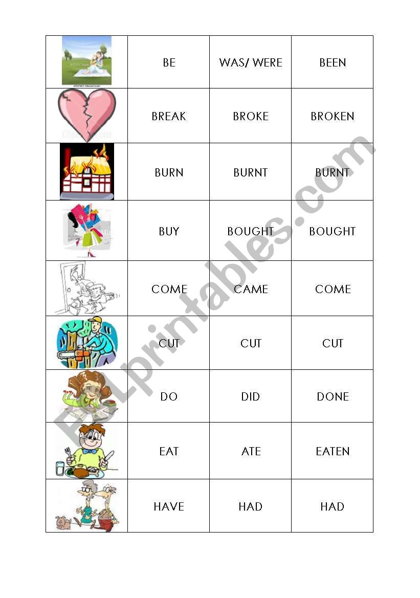 irregulars  worksheet