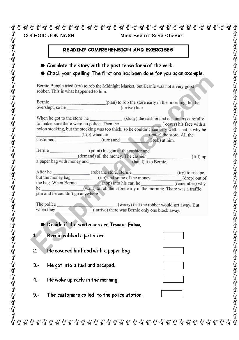 SIMPLE PAST worksheet