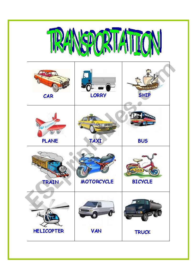 transport worksheet