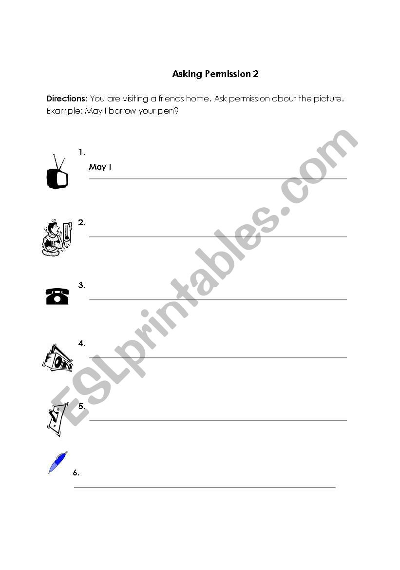 Asking Permission 2 worksheet