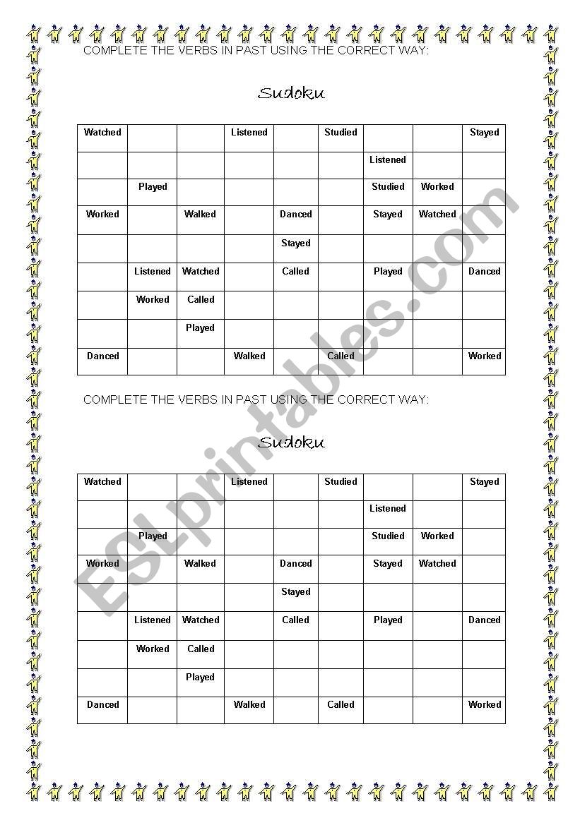 SUDOKU worksheet