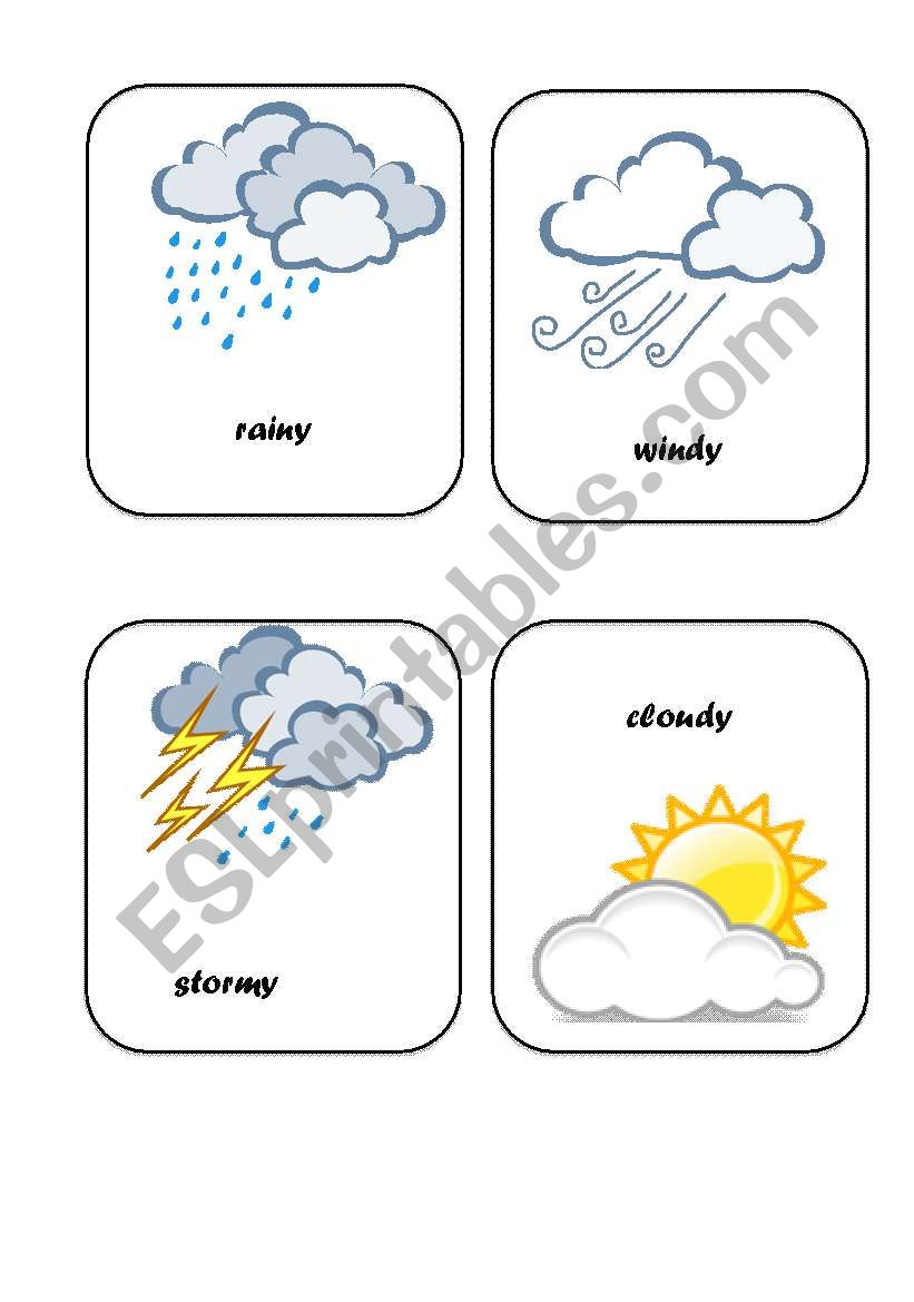 Weather Flashcards worksheet