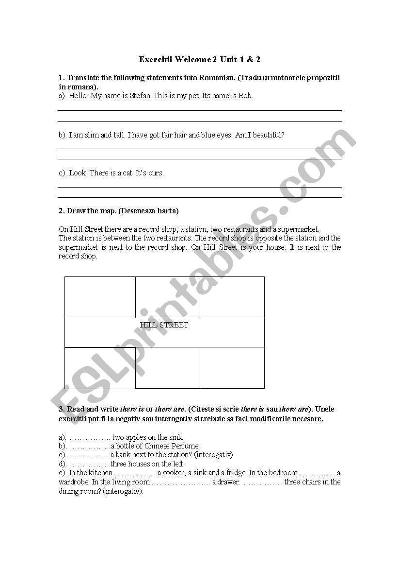 welcome worksheet