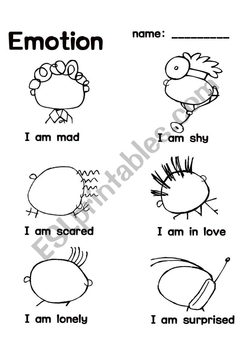 Emotions worksheet