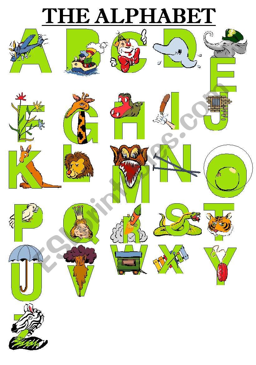 The alphabet worksheet