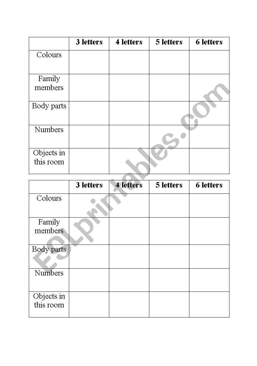 recap.vocab worksheet