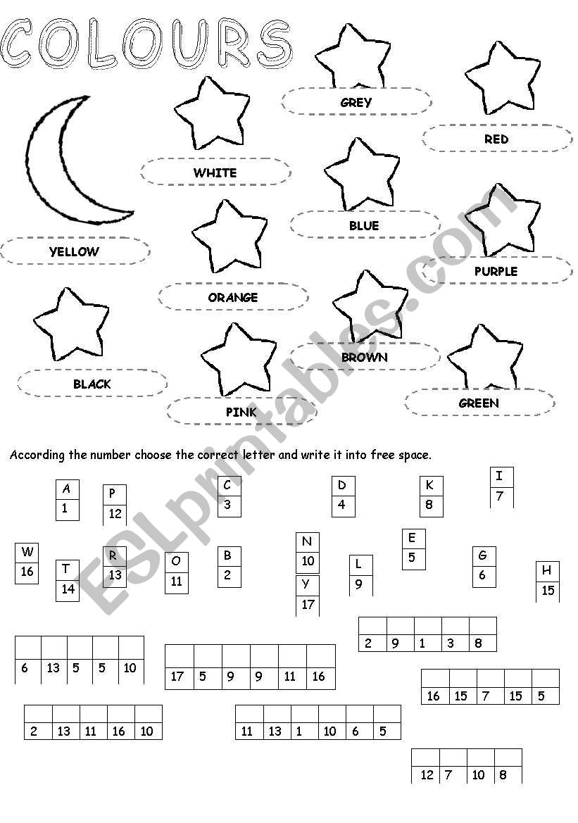 Colours  / exercises 2 pages worksheet