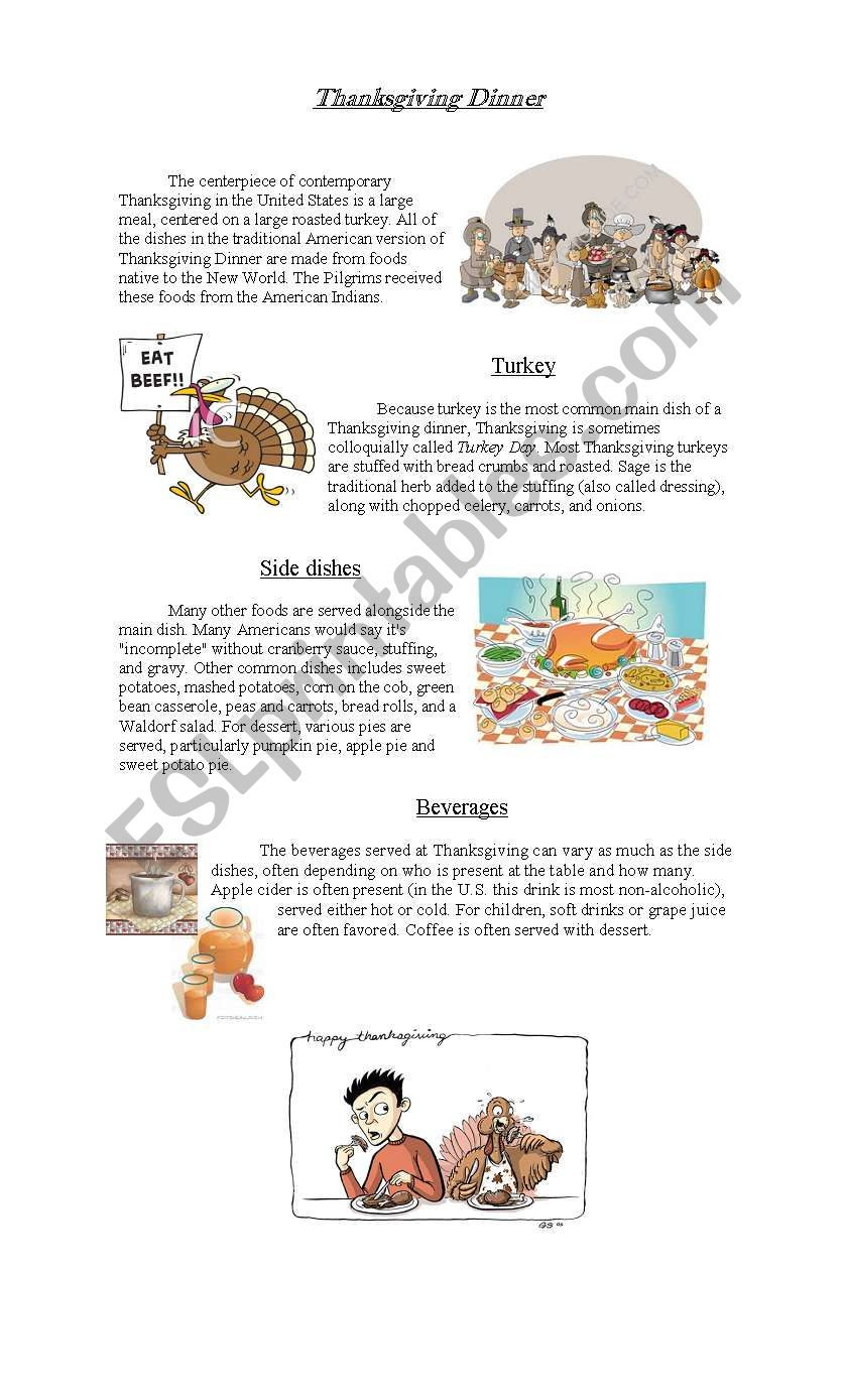 thanksgiving worksheet