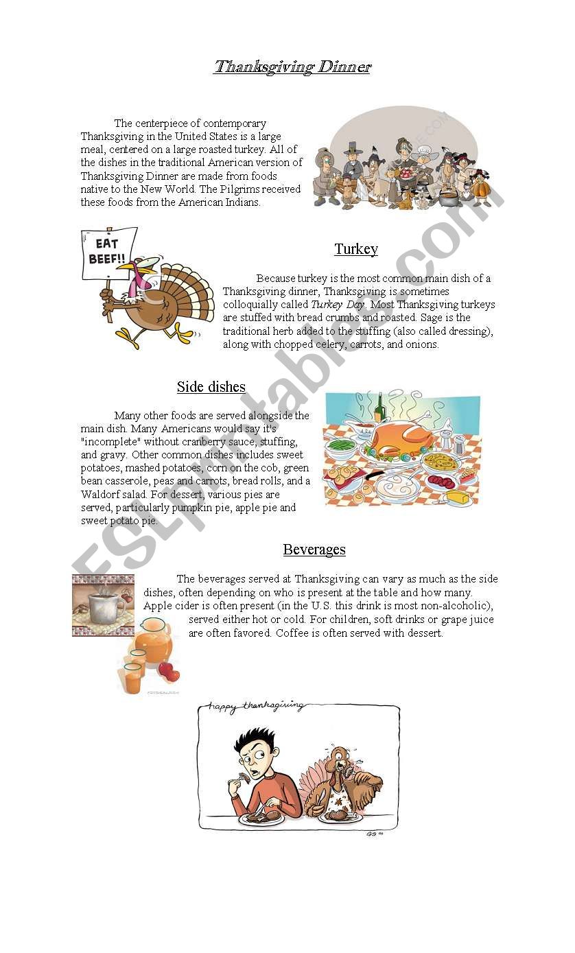 thanksgiving worksheet