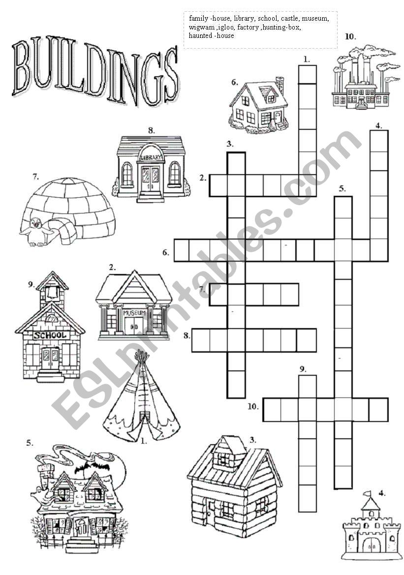 Buildings worksheet