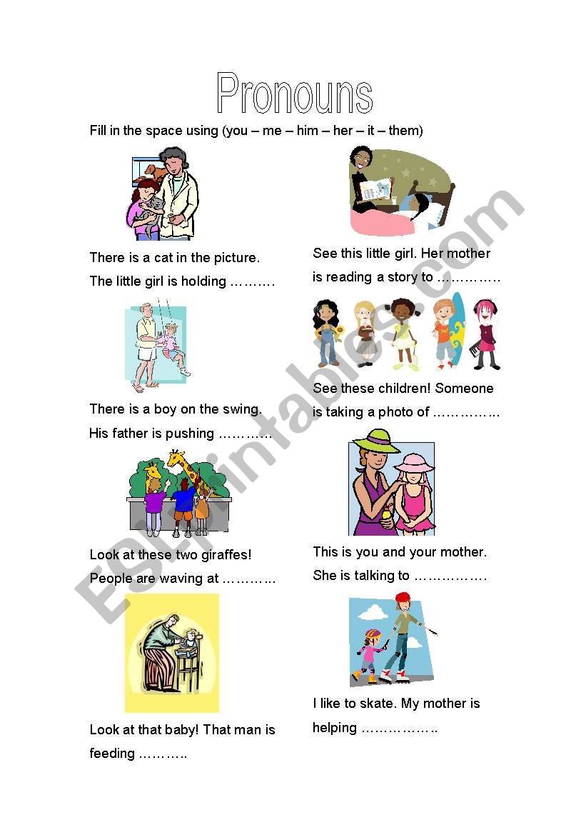 pronouns worksheet