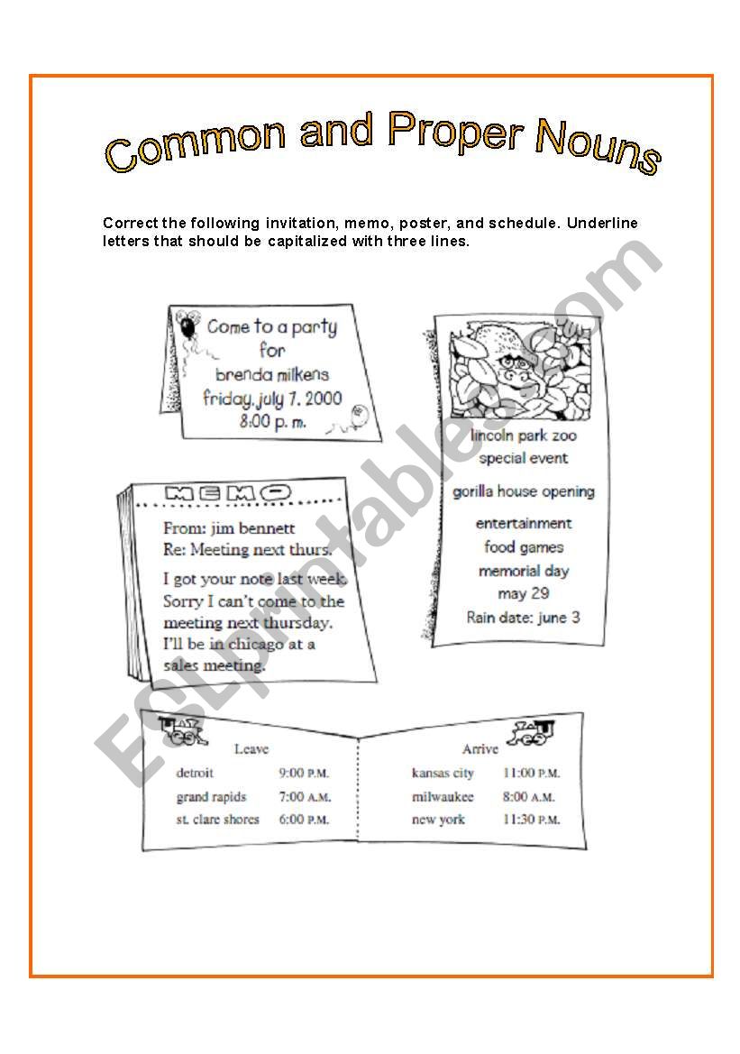 use of capitalization worksheet