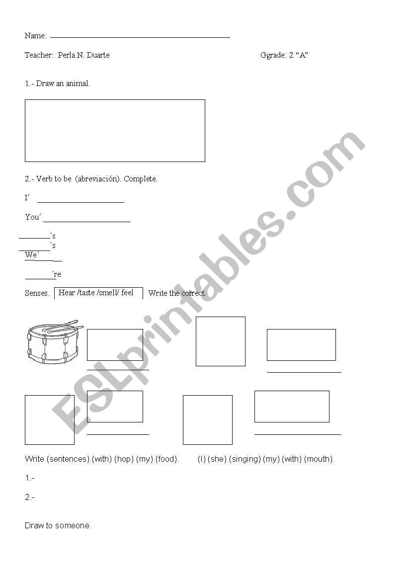 Emotions worksheet