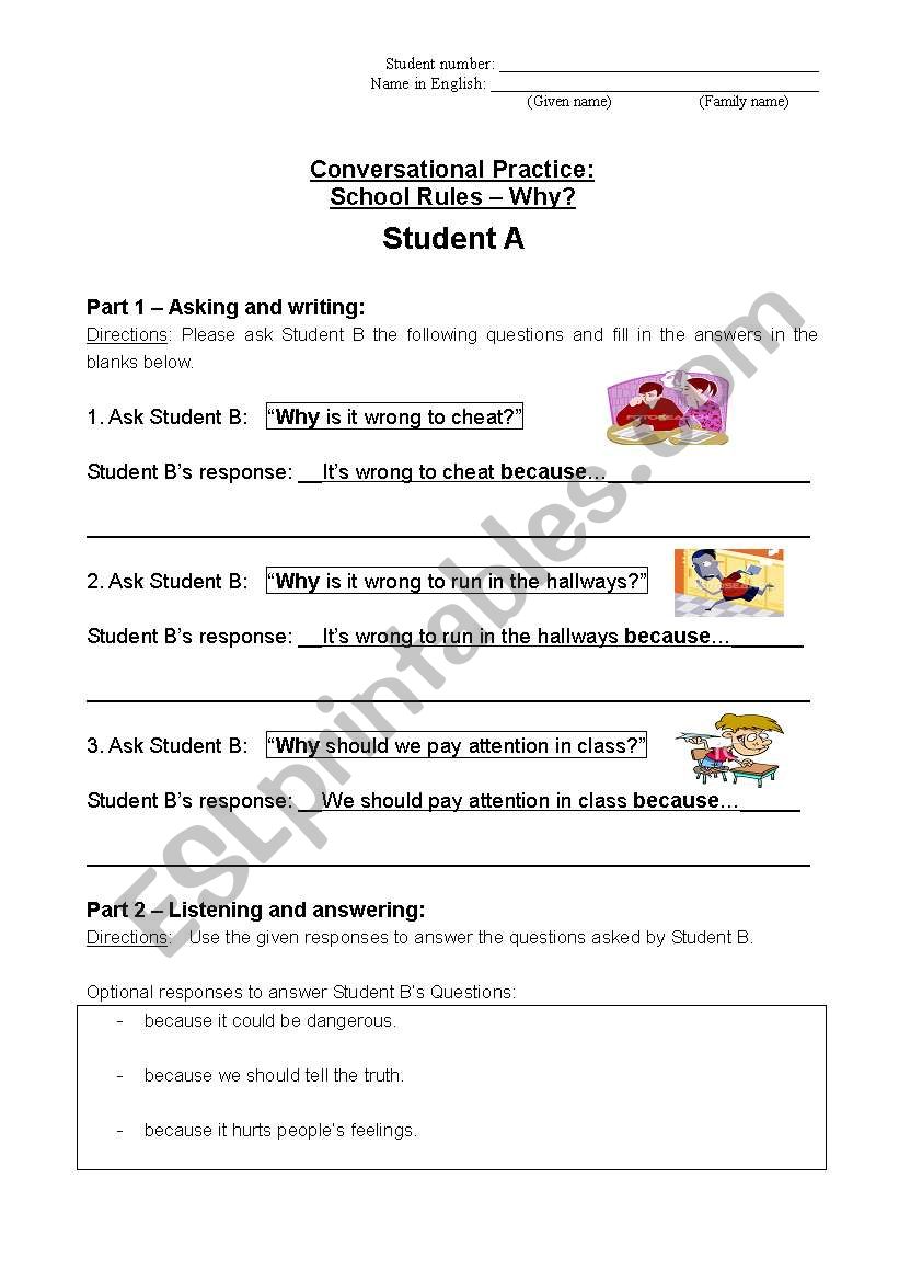 School Rules - Why?  - Lesson Plan