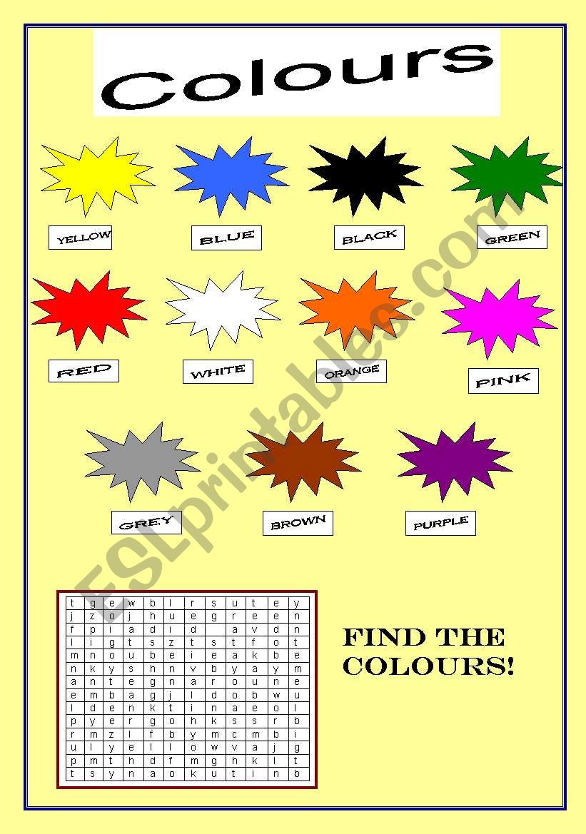 Colours! worksheet