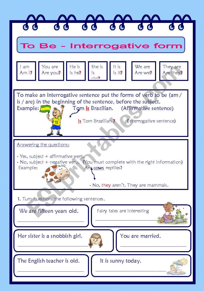 Verb to be - interrogative form