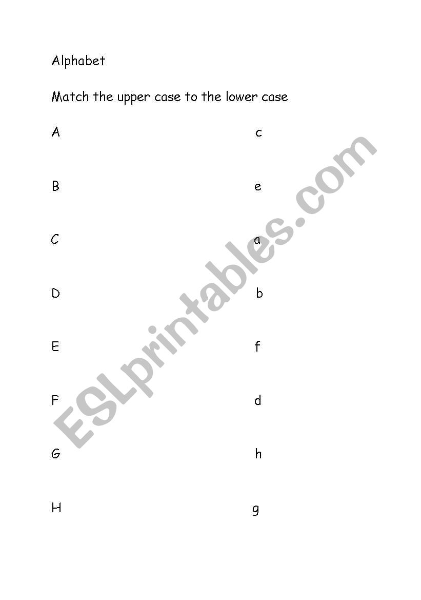 Alphabet worksheet