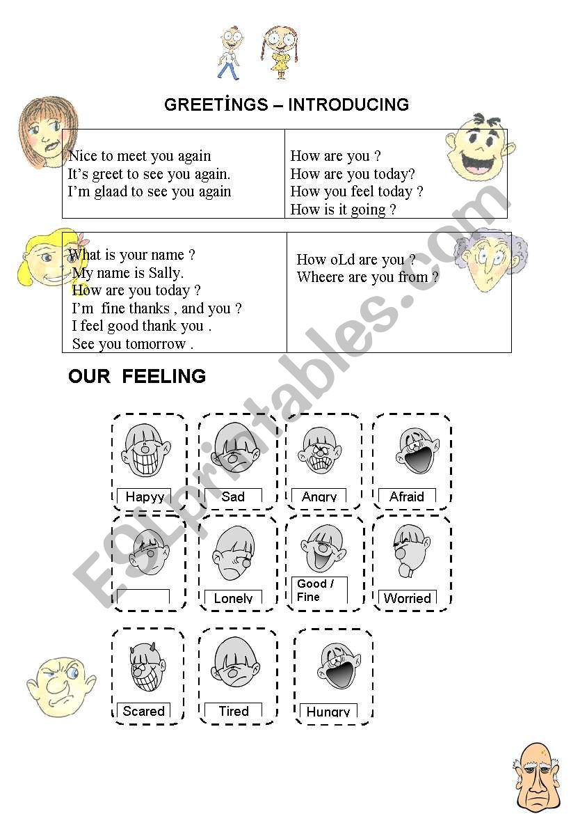introducing yoursel and our feelings 