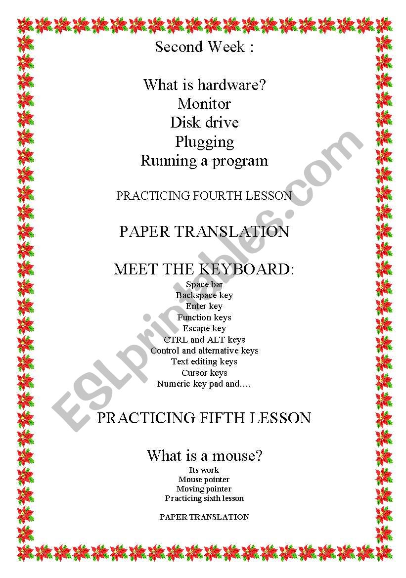 plan to teach computer subjects