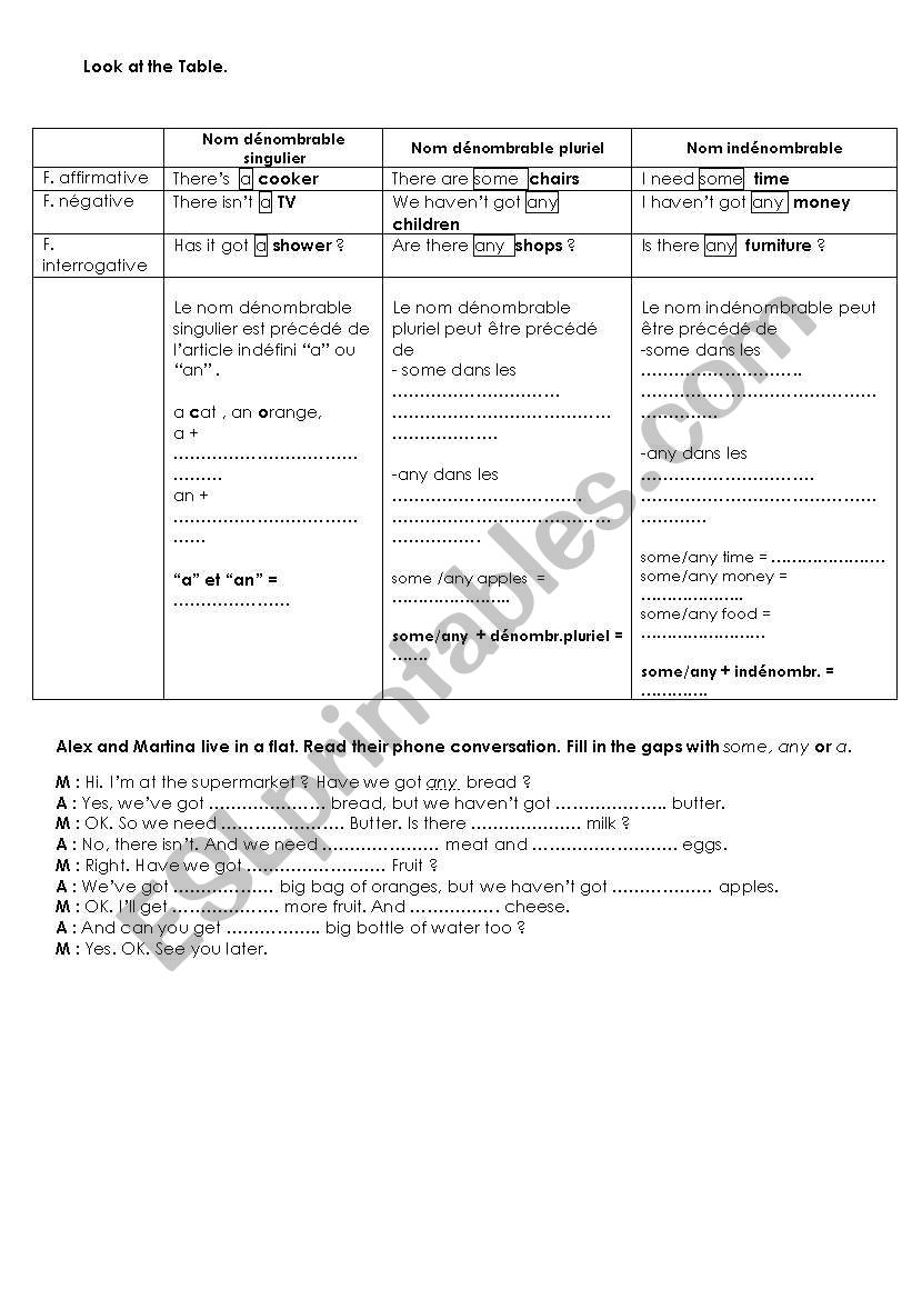 some/any worksheet