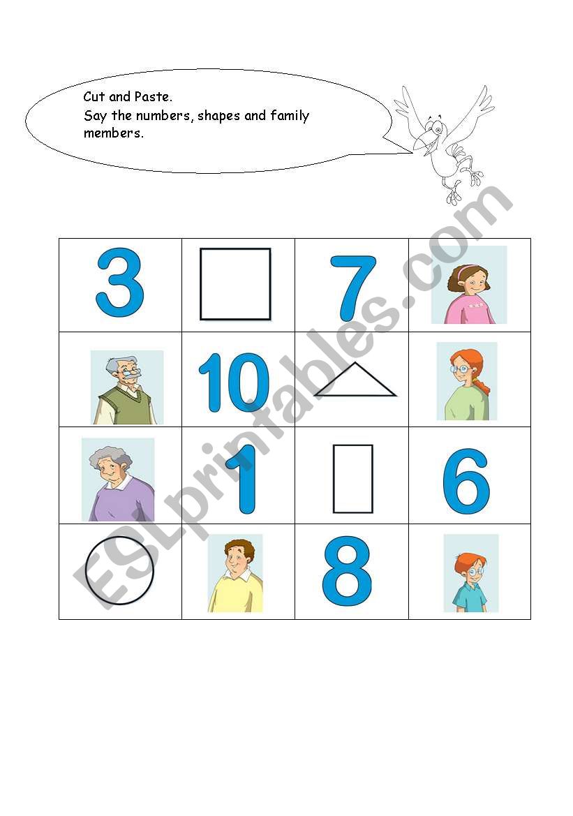 shapes , numbers and family members