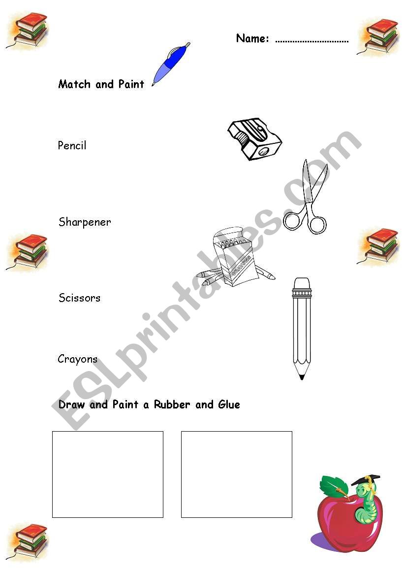 School Objects worksheet