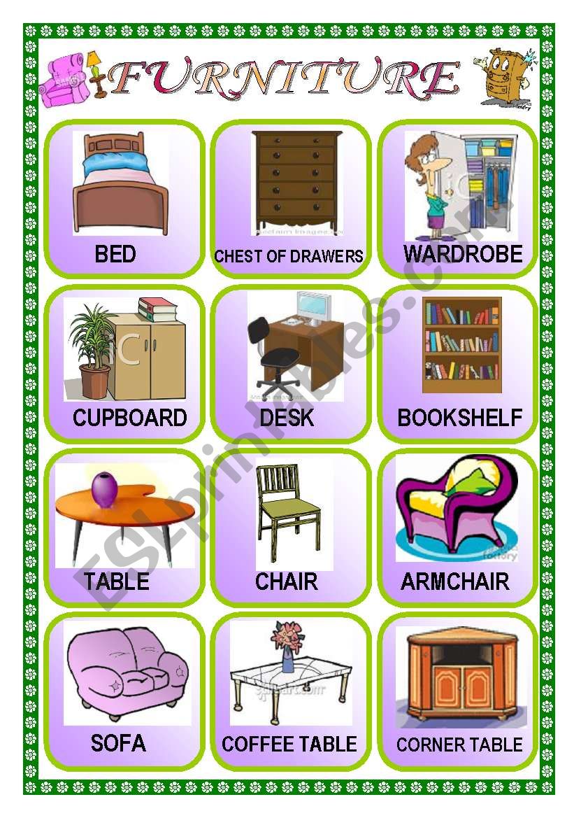 FURNITURE AT HOME  worksheet