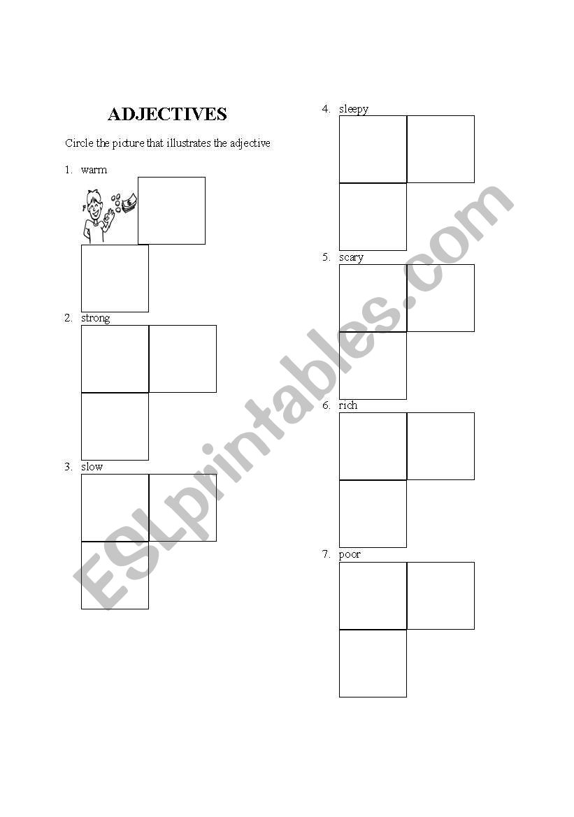 adjectives worksheet