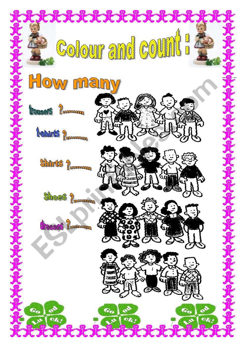 Describing clothes worksheet