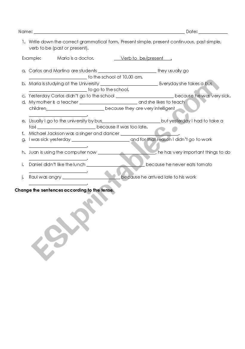 Quiz worksheet