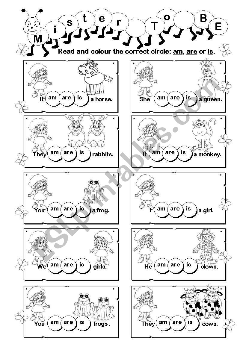Mister Â´To BeÂ´ (1/4) worksheet