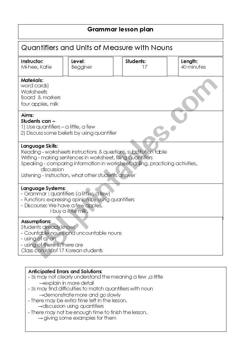 grammar lesson worksheet