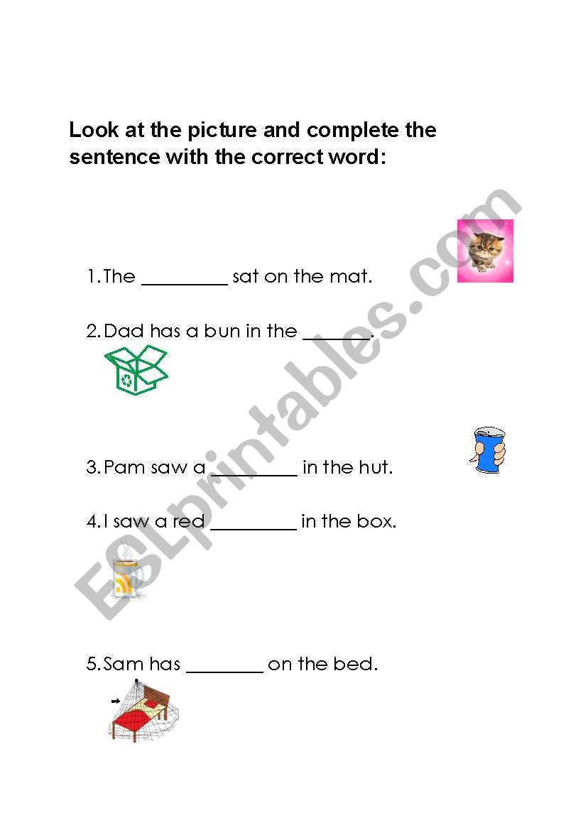 Short Vowel  worksheet