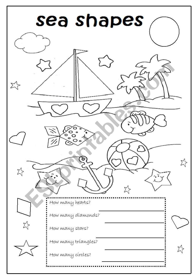 sea shapes worksheet