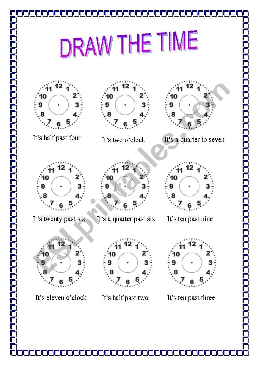 the time worksheet