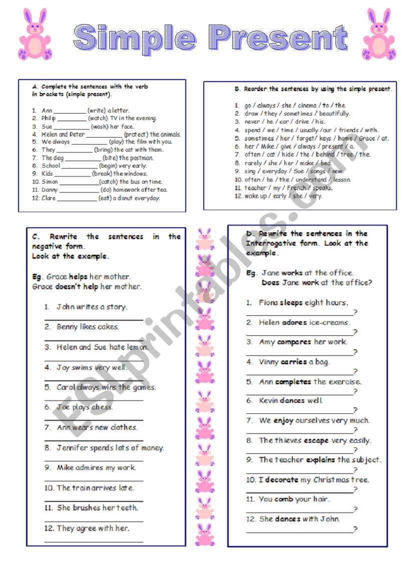 Simple Present (08.11.09) worksheet