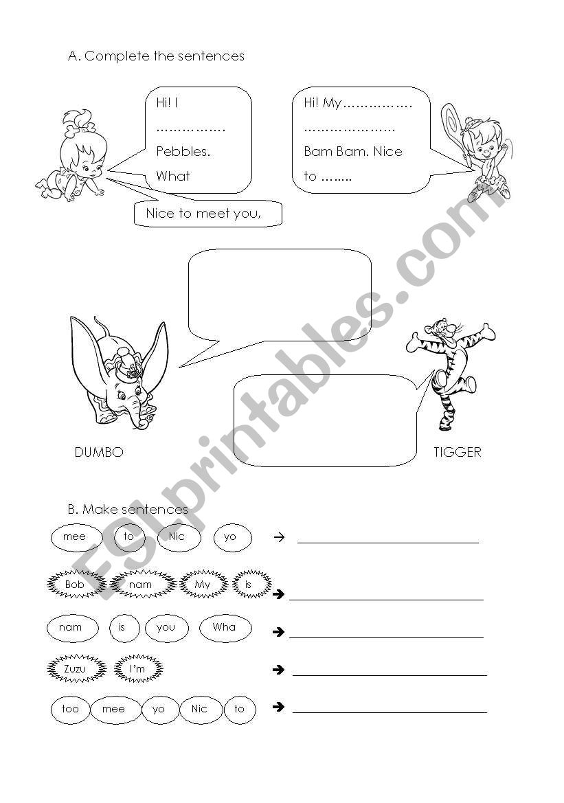 new friends worksheet