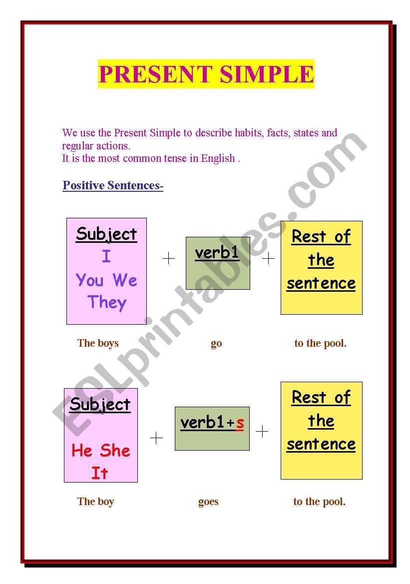 present simple worksheet