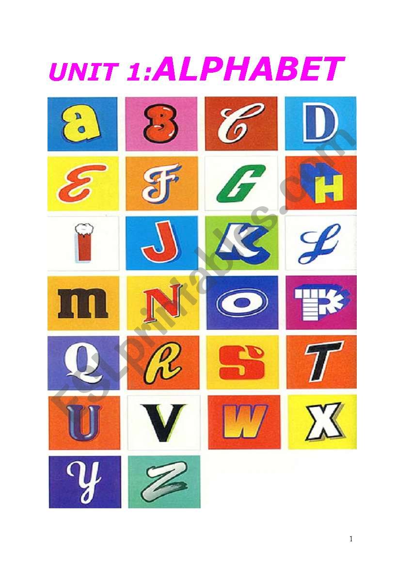 Alphabet worksheet