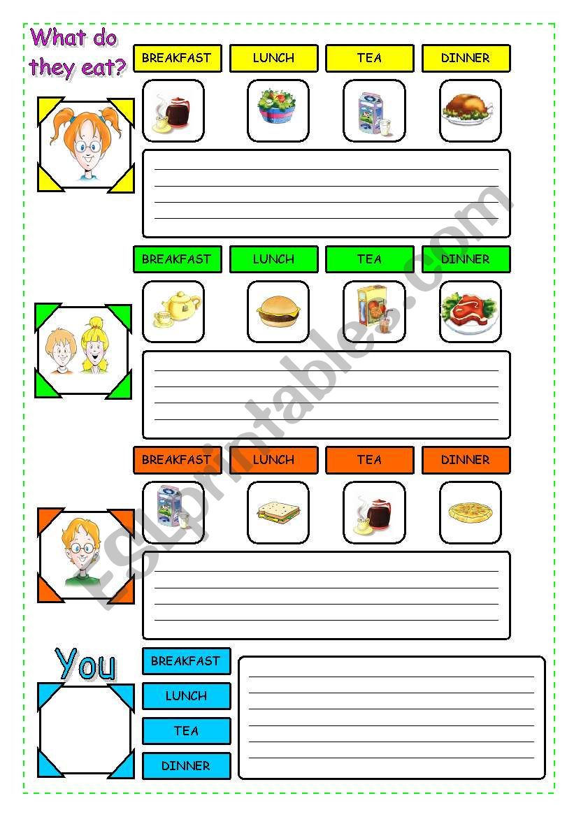 Food worksheet