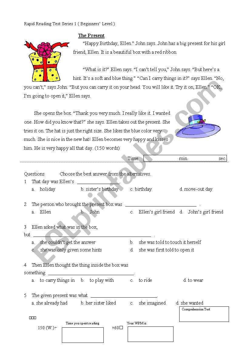 Rapid Reading Material 1  worksheet