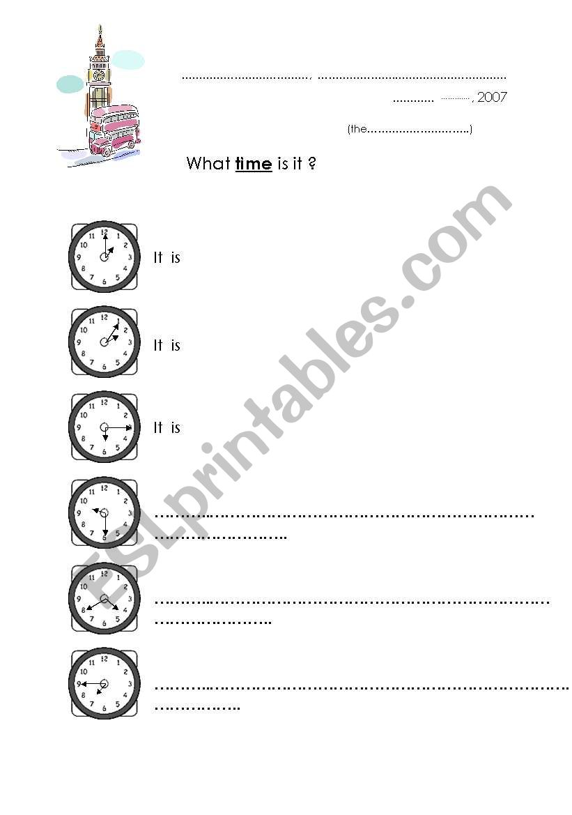 Time worksheet