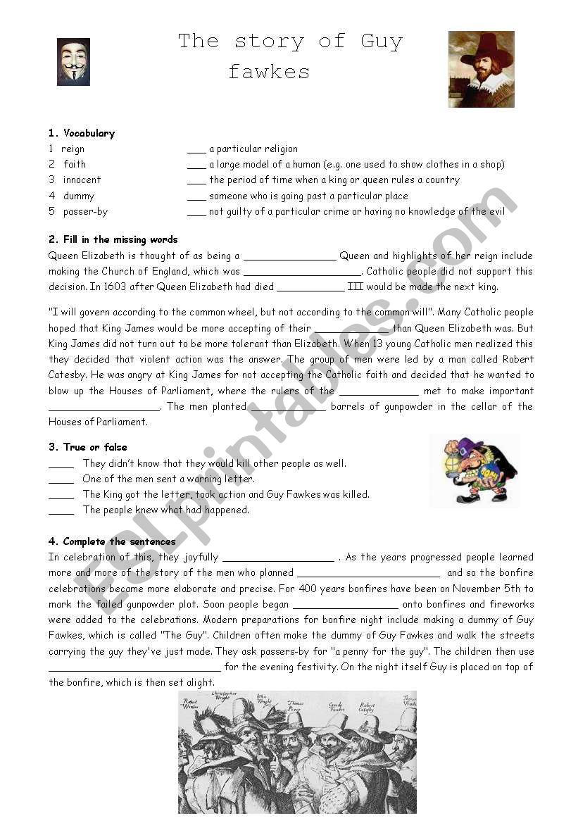 Guy Fakes_listening worksheet