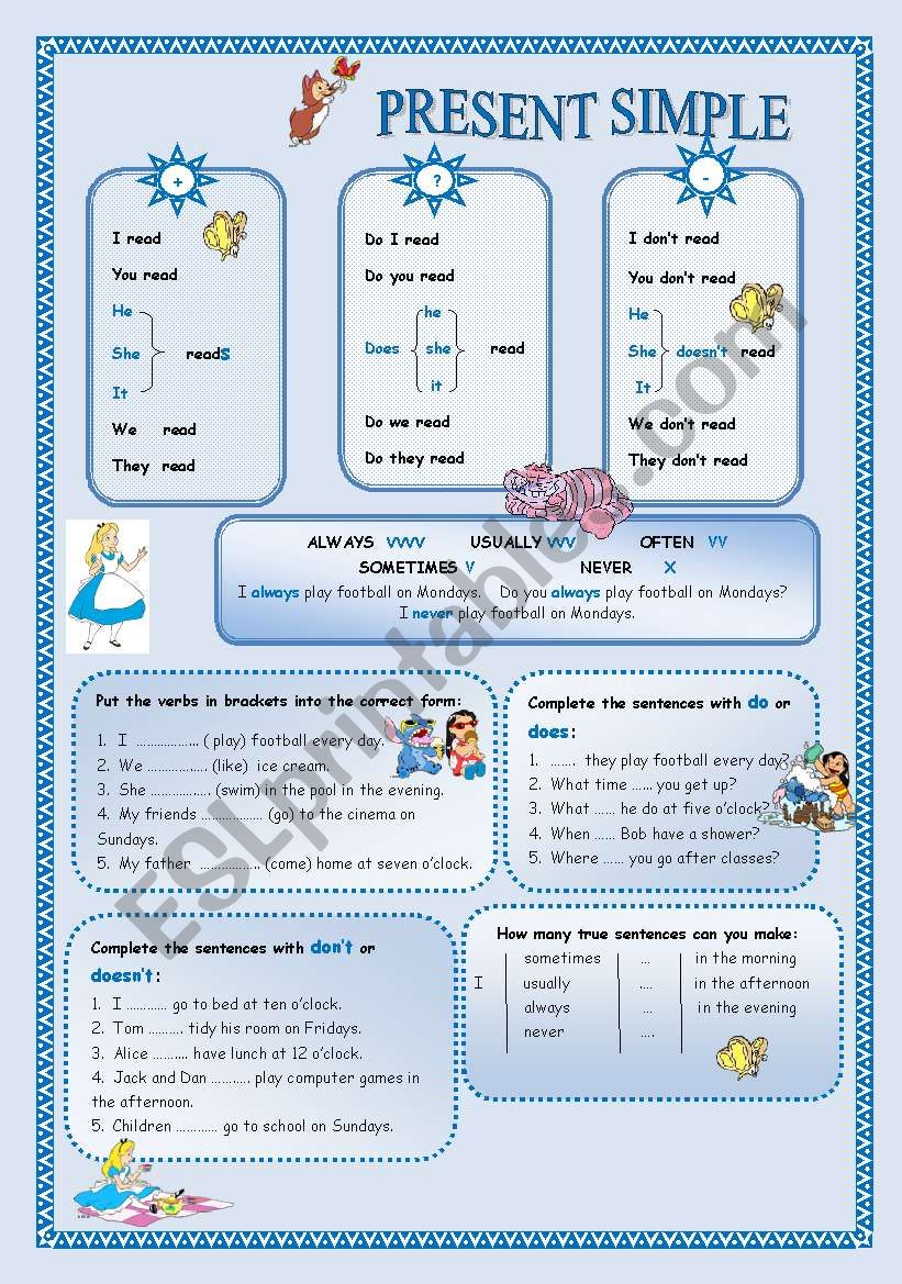 PRESENT SIMPLE worksheet