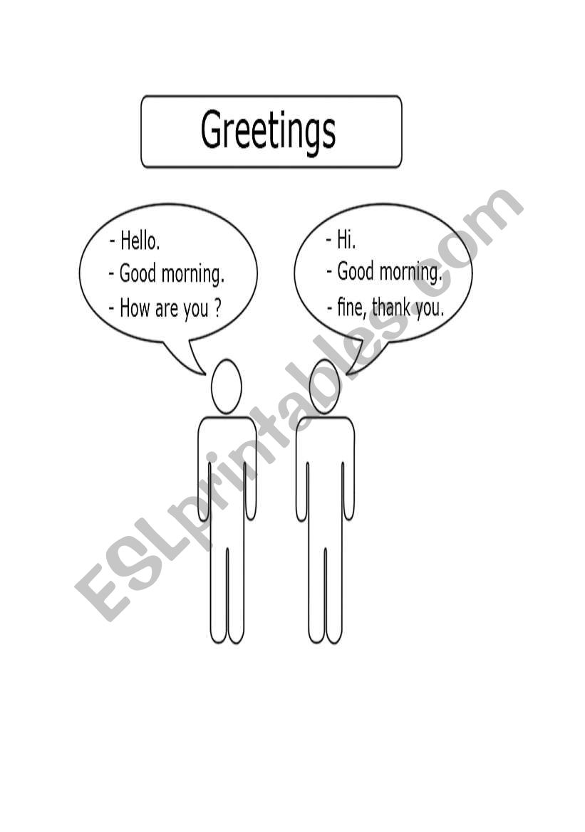 Greetings worksheet