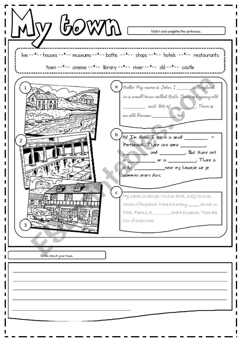 Places in town (3/3) worksheet