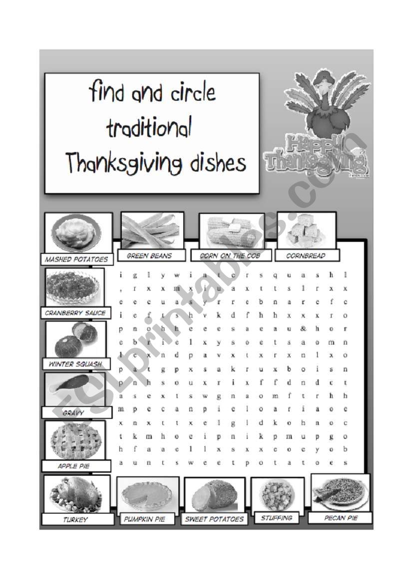 thanksgiving (grayscale & easier version)