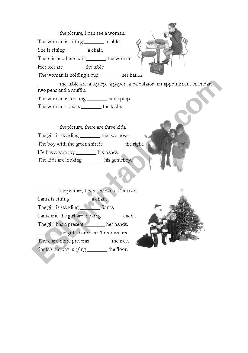 prepositions worksheet