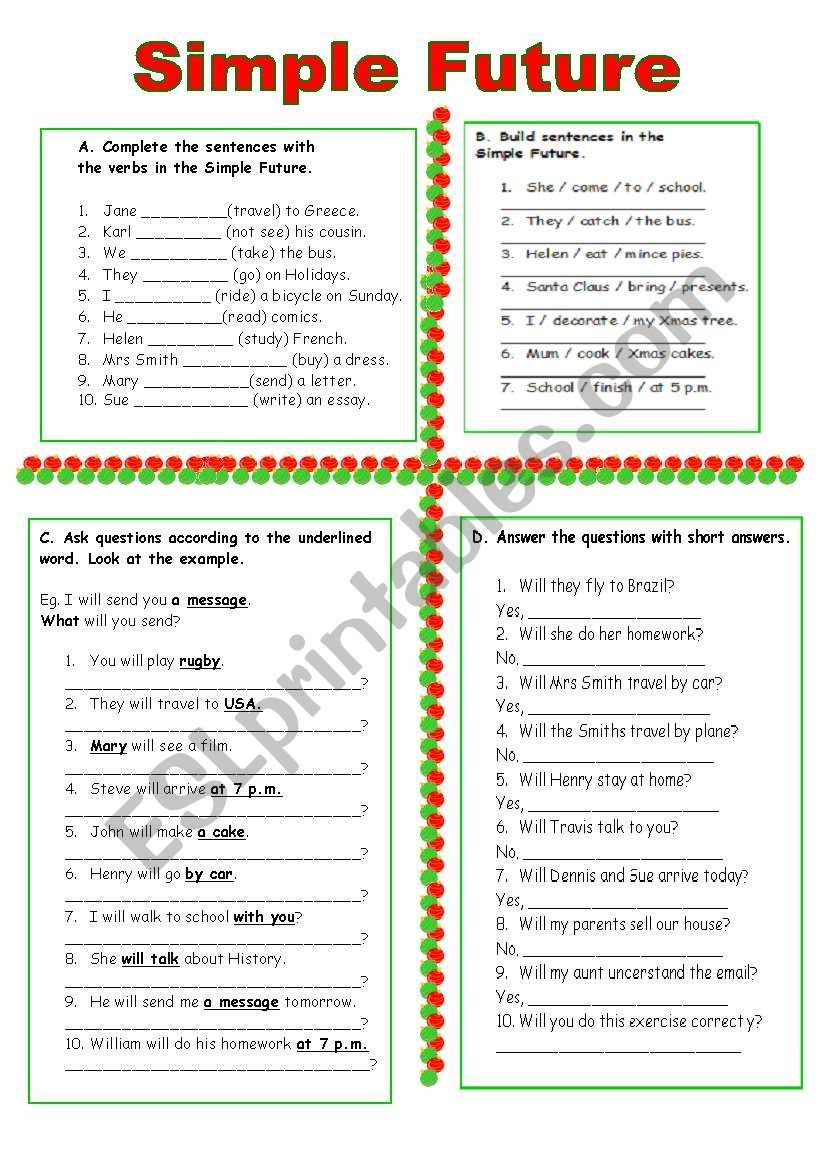 Simple Future (09.11.09) worksheet