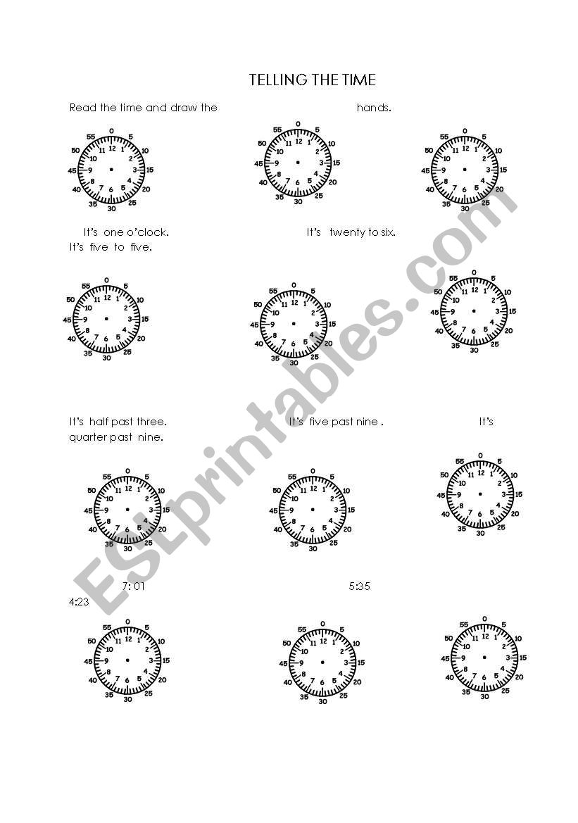 TIME worksheet